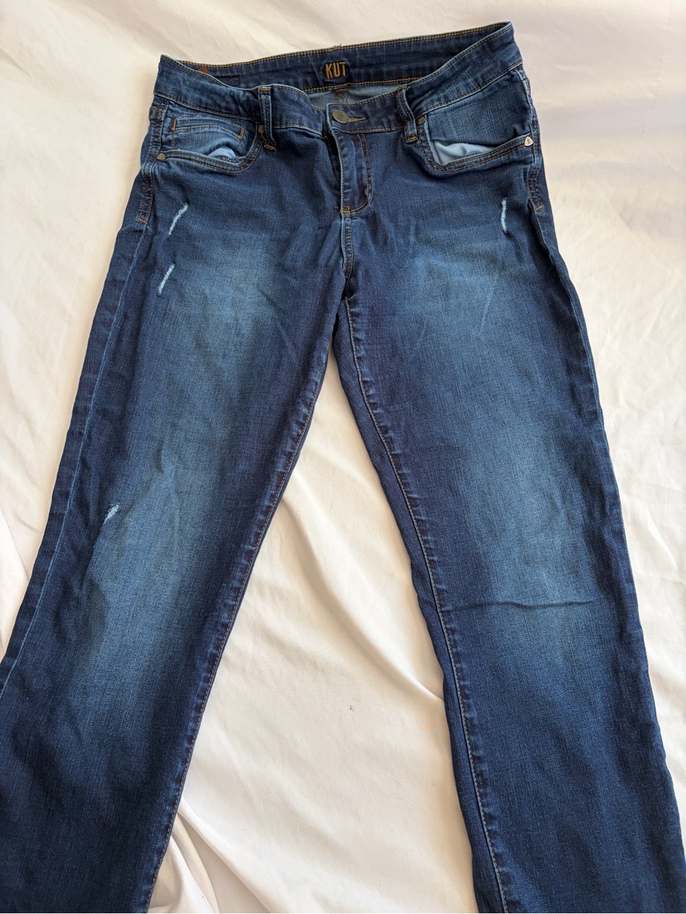 KUT From The Kloth Women’s Skinny Jeans Est Size 8 Distressed Denim